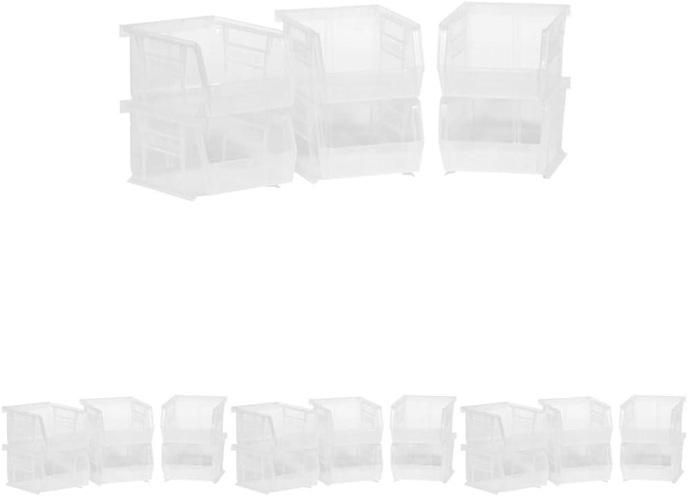 image:imageAkroMils 30210 AkroBins Plastic Storage Bins SpaceSaving Stackable Bins for Garage Pantry Craft Organization 5 x 4 x 3 Clear 6PackClear
