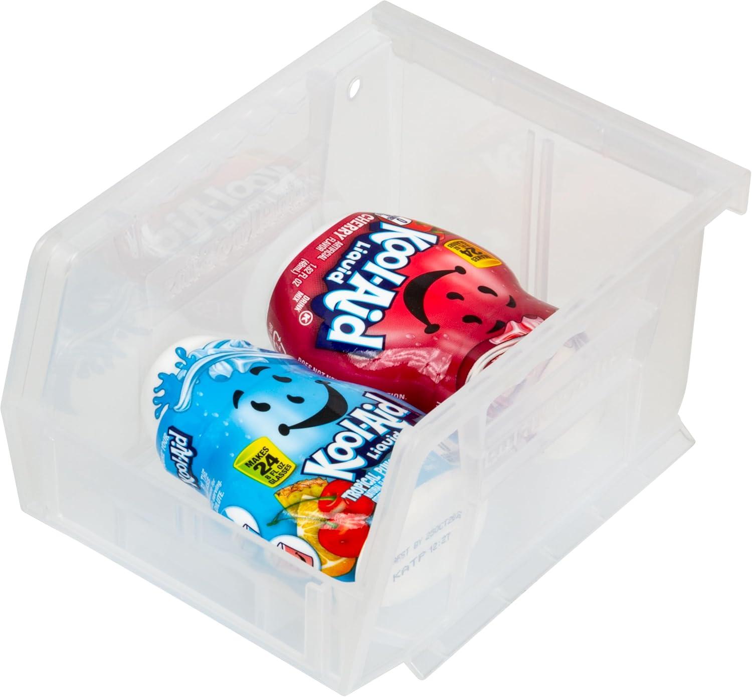 image:imageAkroMils 30210 AkroBins Plastic Storage Bins SpaceSaving Stackable Bins for Garage Pantry Craft Organization 5 x 4 x 3 Clear 6PackClear