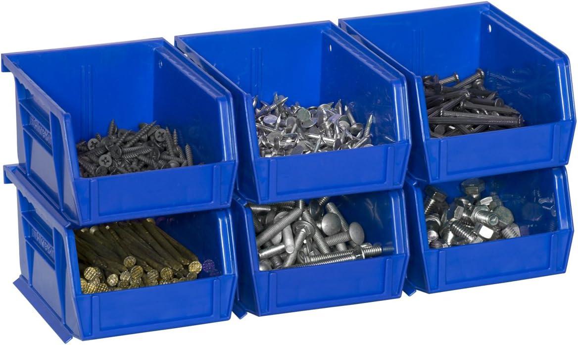 image:imageAkroMils 30210 AkroBins Plastic Storage Bins SpaceSaving Stackable Bins for Garage Pantry Craft Organization 5 x 4 x 3 Clear 6PackYellow