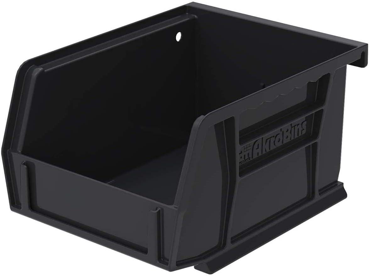 image:imageAkroMils 30210 AkroBins Plastic Storage Bins SpaceSaving Stackable Bins for Garage Pantry Craft Organization 5 x 4 x 3 Yellow 24PackBlack