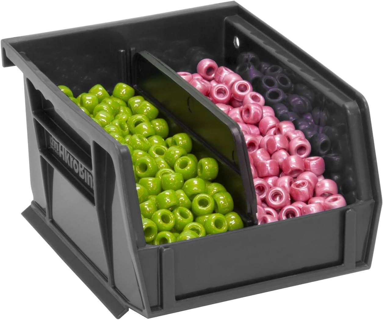 image:imageAkroMils 30210 AkroBins Plastic Storage Bins SpaceSaving Stackable Bins for Garage Pantry Craft Organization 5 x 4 x 3 Yellow 24PackBlack
