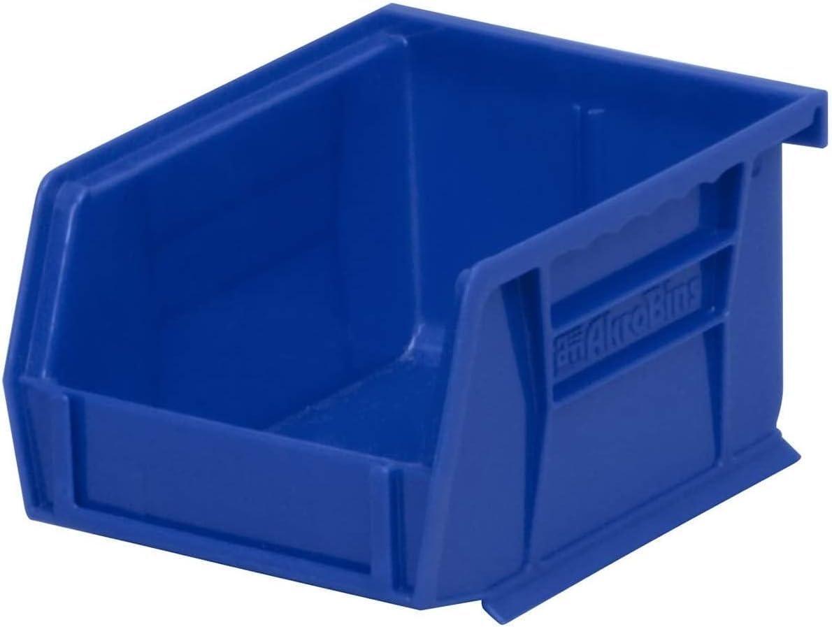 image:imageAkroMils 30210 AkroBins Plastic Storage Bins SpaceSaving Stackable Bins for Garage Pantry Craft Organization 5 x 4 x 3 Yellow 24PackBlue