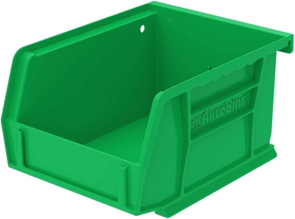 image:imageAkroMils 30210 AkroBins Plastic Storage Bins SpaceSaving Stackable Bins for Garage Pantry Craft Organization 5 x 4 x 3 Yellow 24PackGreen