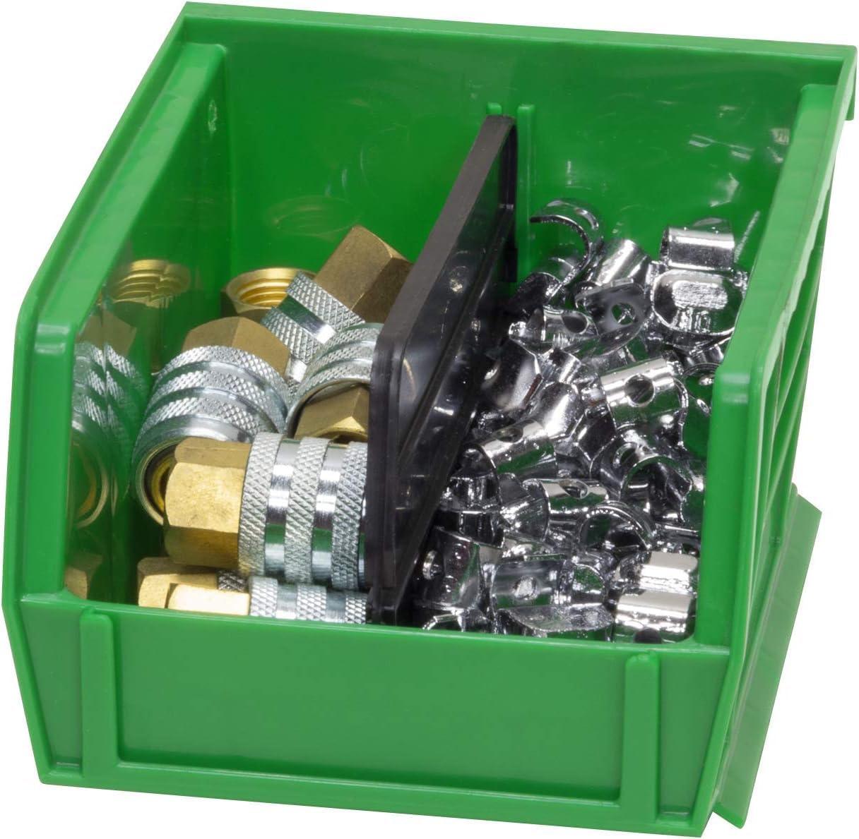 image:imageAkroMils 30210 AkroBins Plastic Storage Bins SpaceSaving Stackable Bins for Garage Pantry Craft Organization 5 x 4 x 3 Yellow 24PackGreen