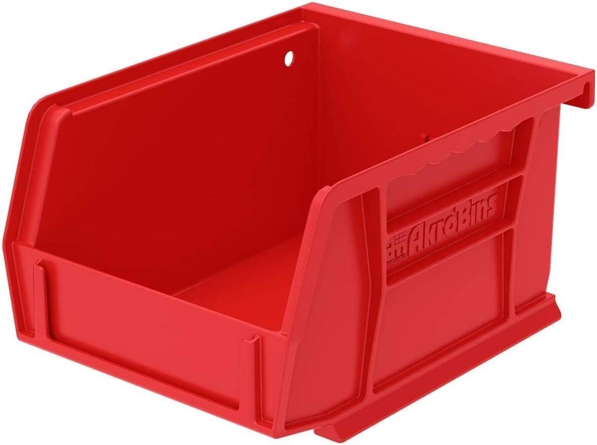 image:imageAkroMils 30210 AkroBins Plastic Storage Bins SpaceSaving Stackable Bins for Garage Pantry Craft Organization 5 x 4 x 3 Yellow 24PackRed