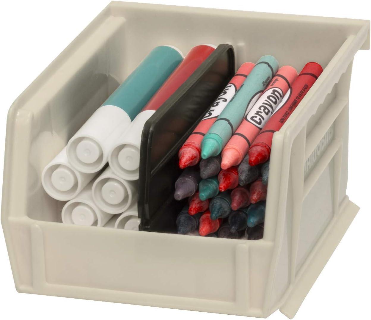 image:imageAkroMils 30210 AkroBins Plastic Storage Bins SpaceSaving Stackable Bins for Garage Pantry Craft Organization 5 x 4 x 3 Yellow 24PackStone