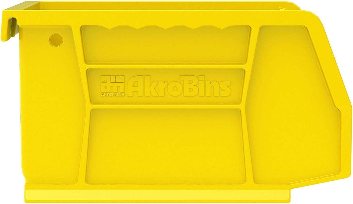 image:imageAkroMils 30210 AkroBins Plastic Storage Bins SpaceSaving Stackable Bins for Garage Pantry Craft Organization 5 x 4 x 3 Yellow 24PackYellow