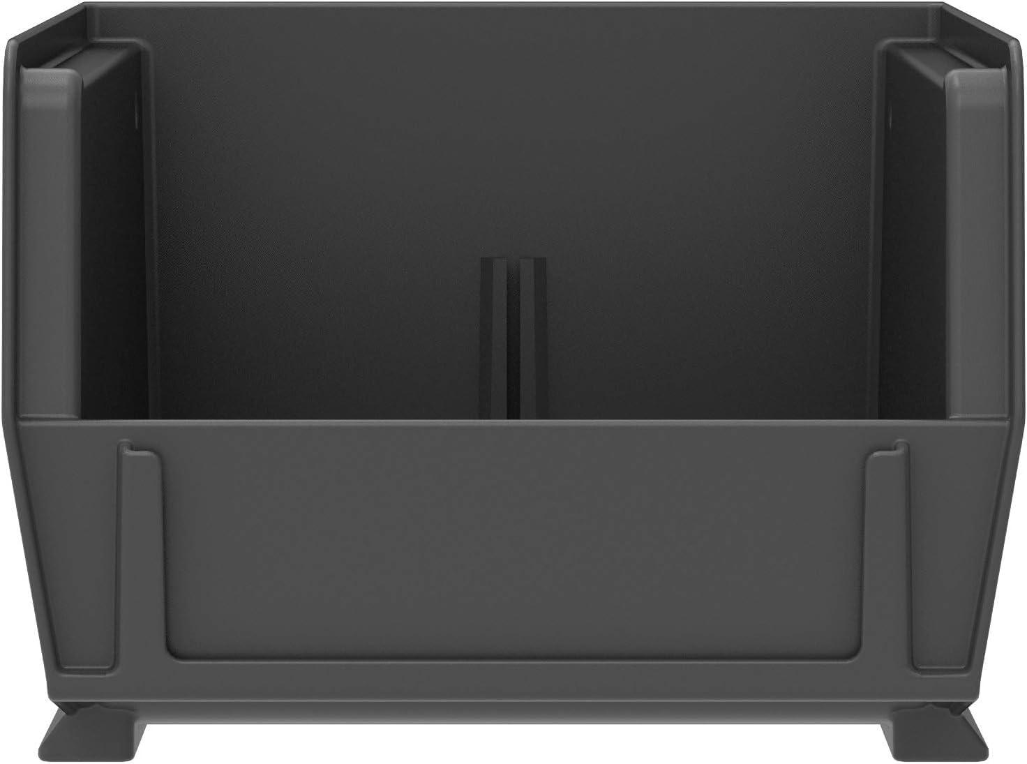 image:imageAkroMils 30220 AkroBins Plastic Storage Bins SpaceSaving Stackable Bins for Garage Pantry Craft Organization 7 x 4 x 3 Blue 24PackBlack