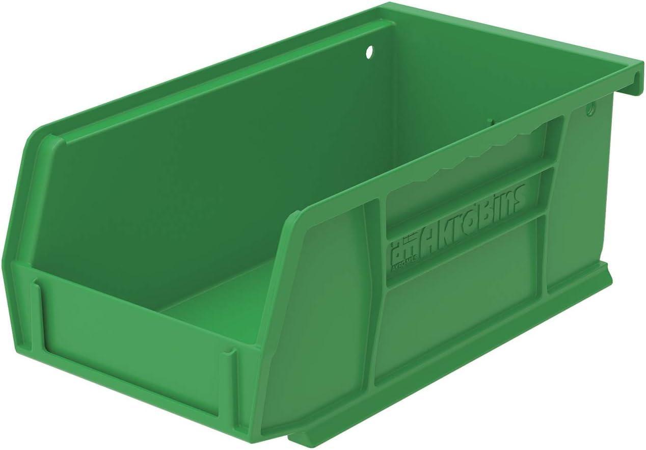 image:imageAkroMils 30220 AkroBins Plastic Storage Bins SpaceSaving Stackable Bins for Garage Pantry Craft Organization 7 x 4 x 3 Blue 24PackGreen