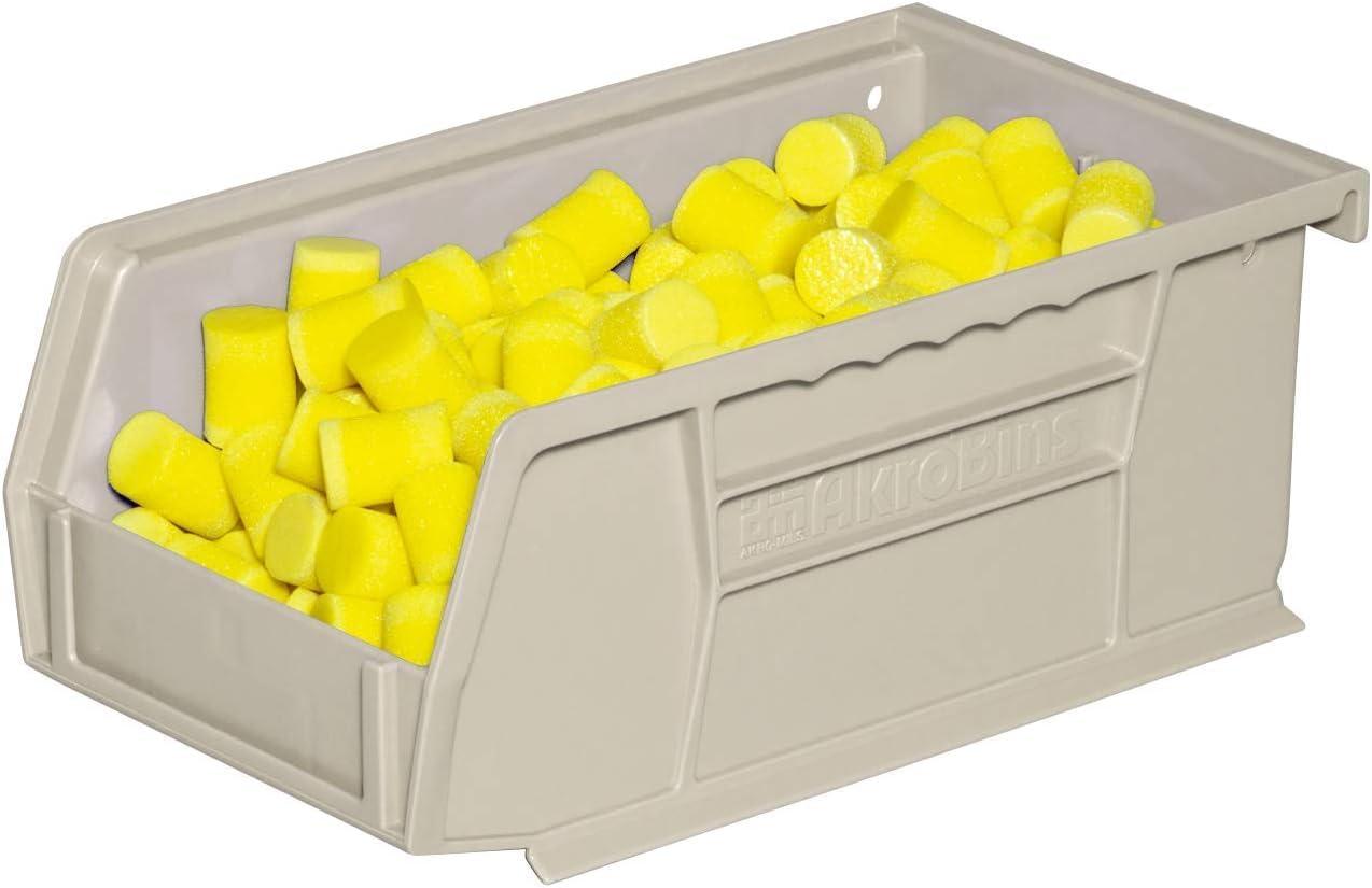 image:imageAkroMils 30220 AkroBins Plastic Storage Bins SpaceSaving Stackable Bins for Garage Pantry Craft Organization 7 x 4 x 3 Blue 24PackStone