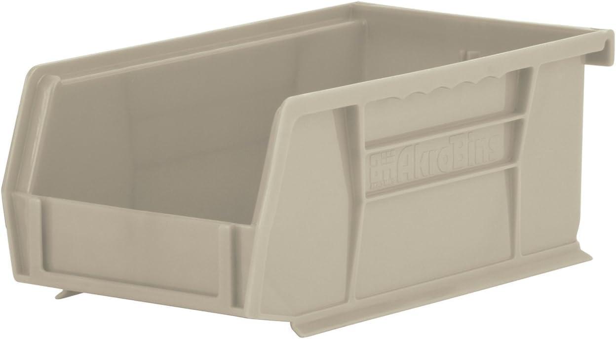 image:imageAkroMils 30220 AkroBins Plastic Storage Bins SpaceSaving Stackable Bins for Garage Pantry Craft Organization 7 x 4 x 3 Blue 24PackStone