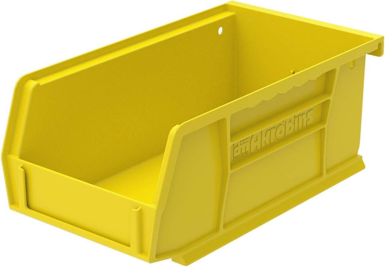 image:imageAkroMils 30220 AkroBins Plastic Storage Bins SpaceSaving Stackable Bins for Garage Pantry Craft Organization 7 x 4 x 3 Blue 24PackYellow