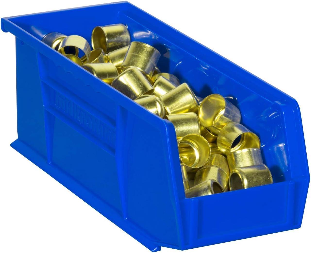 image:imageAkroMils 30224 AkroBins Plastic Storage Bins SpaceSaving Stackable Bins for Garage Pantry Craft Organization 11 L x 4 W x 4 H Blue 12PackBlue