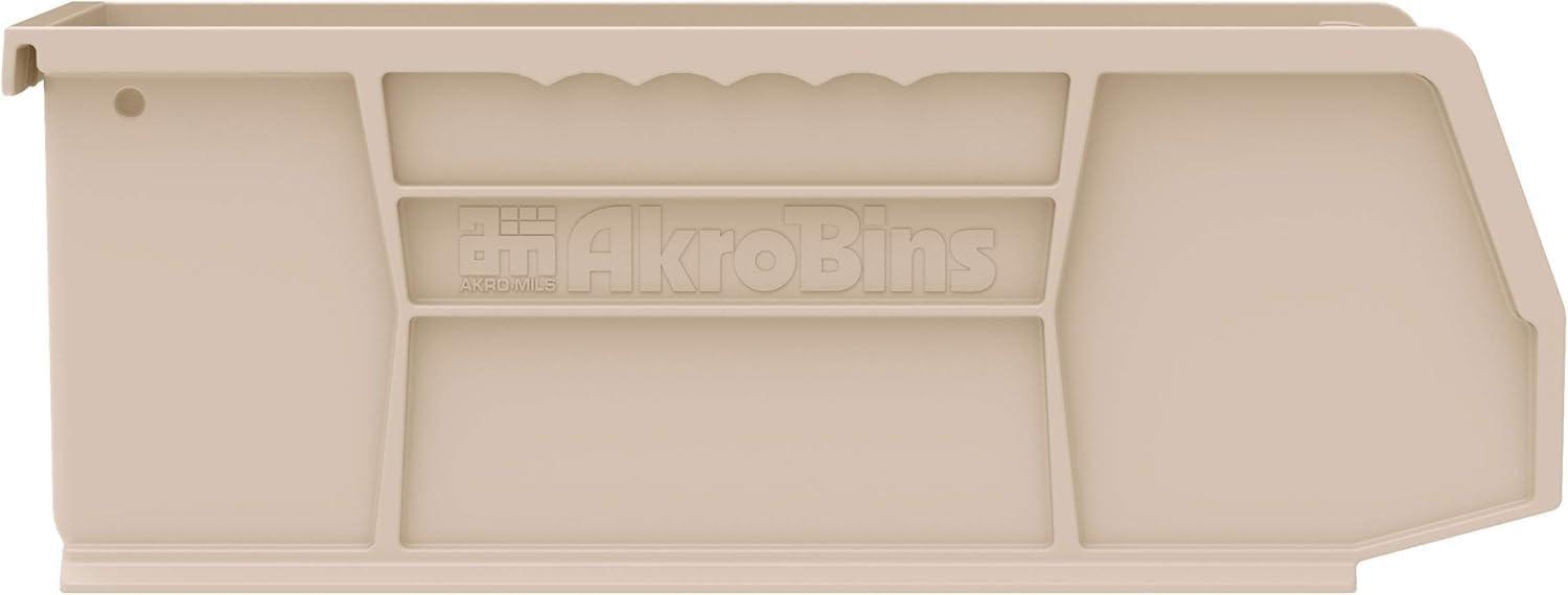 image:imageAkroMils 30224 AkroBins Plastic Storage Bins SpaceSaving Stackable Bins for Garage Pantry Craft Organization 11 L x 4 W x 4 H Blue 12PackStone