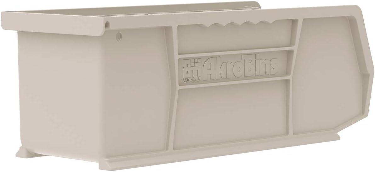 image:imageAkroMils 30224 AkroBins Plastic Storage Bins SpaceSaving Stackable Bins for Garage Pantry Craft Organization 11 L x 4 W x 4 H Blue 12PackStone