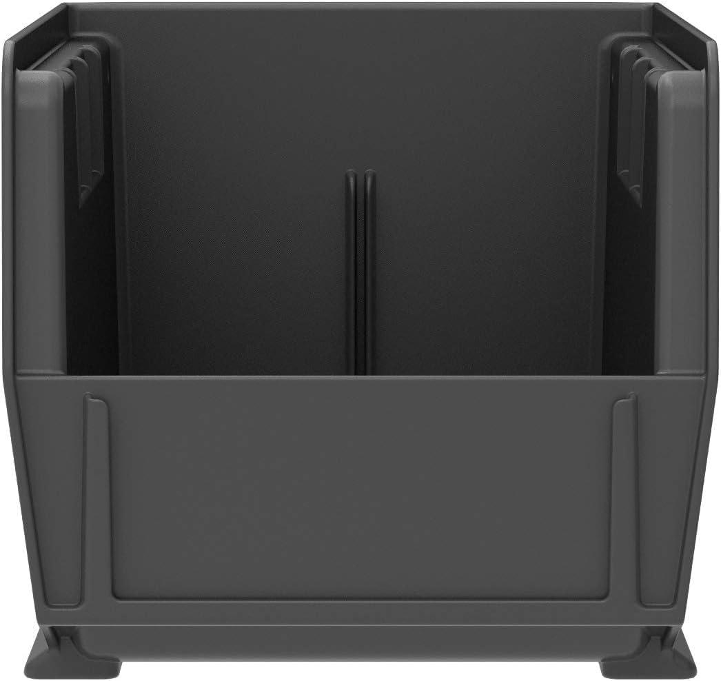 image:imageAkroMils 30230 AkroBins Plastic Storage Bins SpaceSaving Stackable Bins for Garage Pantry Craft Organization 105 L x 55 W x 5H Blue 12PackBlack