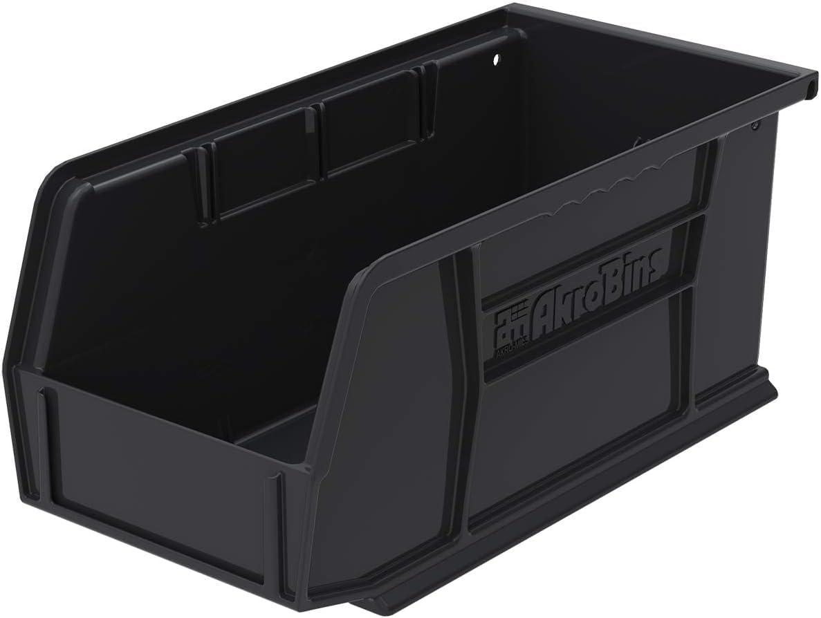 image:imageAkroMils 30230 AkroBins Plastic Storage Bins SpaceSaving Stackable Bins for Garage Pantry Craft Organization 105 L x 55 W x 5H Blue 12PackBlack