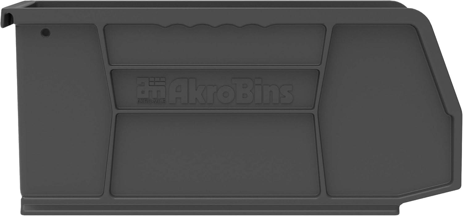 image:imageAkroMils 30230 AkroBins Plastic Storage Bins SpaceSaving Stackable Bins for Garage Pantry Craft Organization 105 L x 55 W x 5H Blue 12PackBlack