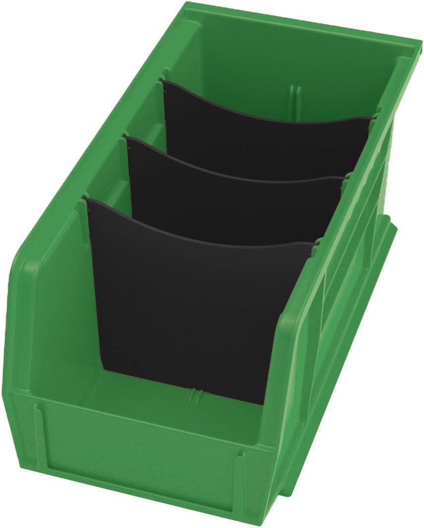 image:imageAkroMils 30230 AkroBins Plastic Storage Bins SpaceSaving Stackable Bins for Garage Pantry Craft Organization 105 L x 55 W x 5H Blue 12PackGreen