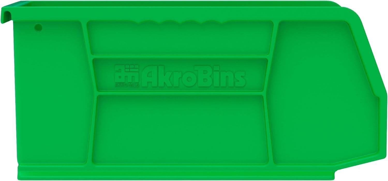 image:imageAkroMils 30230 AkroBins Plastic Storage Bins SpaceSaving Stackable Bins for Garage Pantry Craft Organization 105 L x 55 W x 5H Blue 12PackGreen