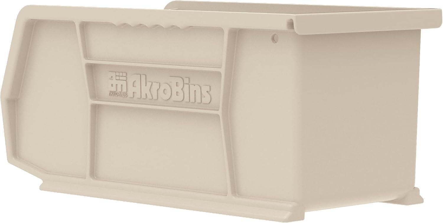image:imageAkroMils 30230 AkroBins Plastic Storage Bins SpaceSaving Stackable Bins for Garage Pantry Craft Organization 105 L x 55 W x 5H Blue 12PackStone