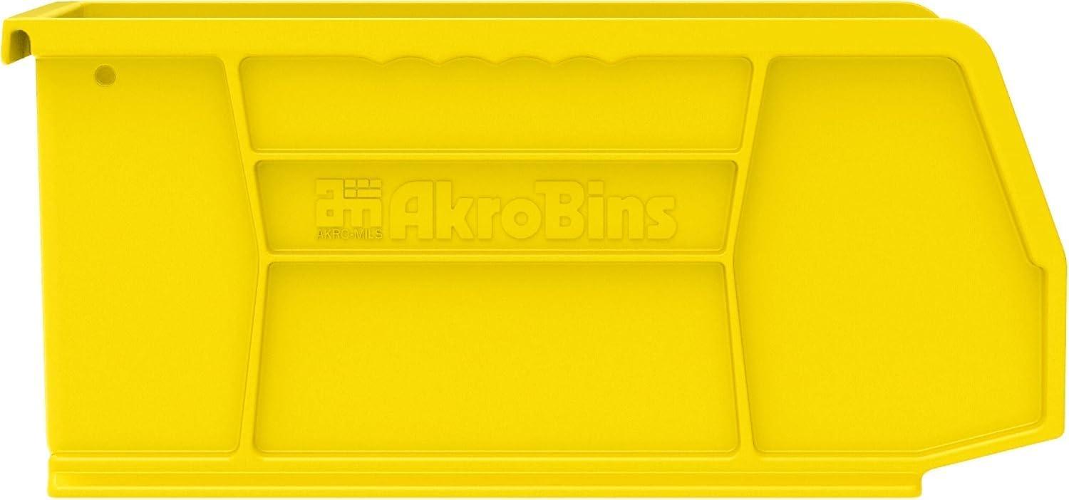 image:imageAkroMils 30230 AkroBins Plastic Storage Bins SpaceSaving Stackable Bins for Garage Pantry Craft Organization 105 L x 55 W x 5H Blue 12PackYellow