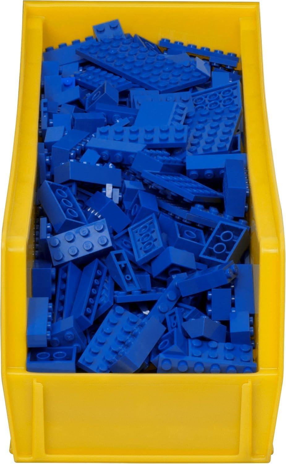 image:imageAkroMils 30234 AkroBins Plastic Storage Bins SpaceSaving Stackable Bins for Garage Pantry Craft Organization 15 x 5 x 5 Black 12PackYellow