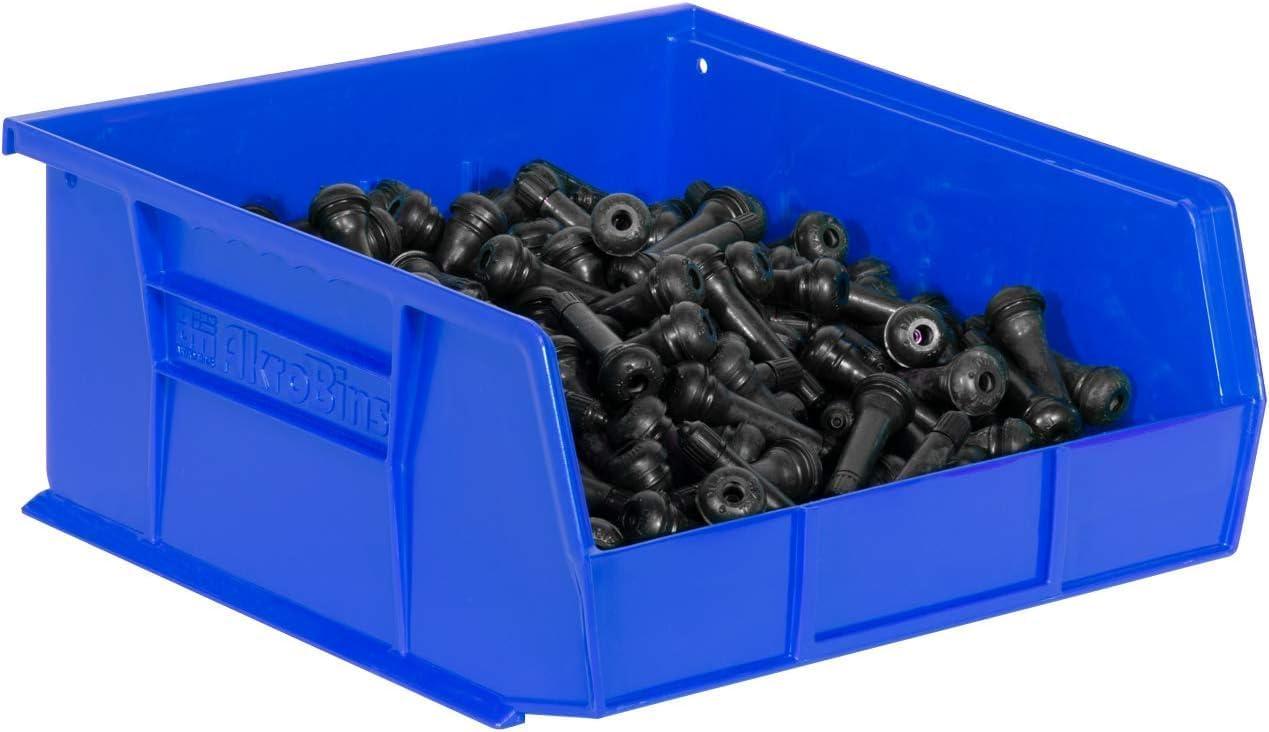 image:imageAkroMils 30235 AkroBins Plastic Storage Bins SpaceSaving Stackable Bins for Garage Pantry Craft Organization 11 x 11 x 5 Blue 6PackBlue