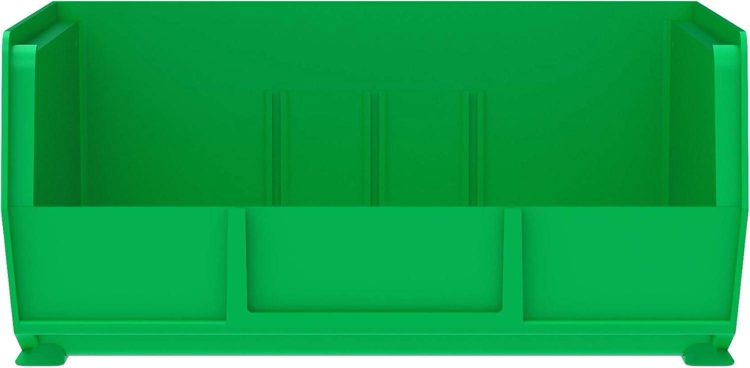 image:imageAkroMils 30235 AkroBins Plastic Storage Bins SpaceSaving Stackable Bins for Garage Pantry Craft Organization 11 x 11 x 5 Blue 6PackGreen