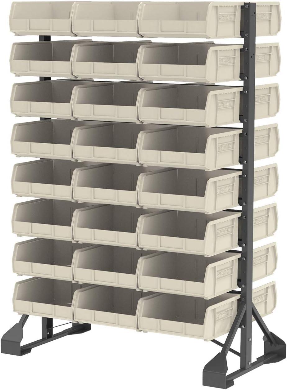 image:imageAkroMils 30235 AkroBins Plastic Storage Bins SpaceSaving Stackable Bins for Garage Pantry Craft Organization 11 x 11 x 5 Blue 6PackStone
