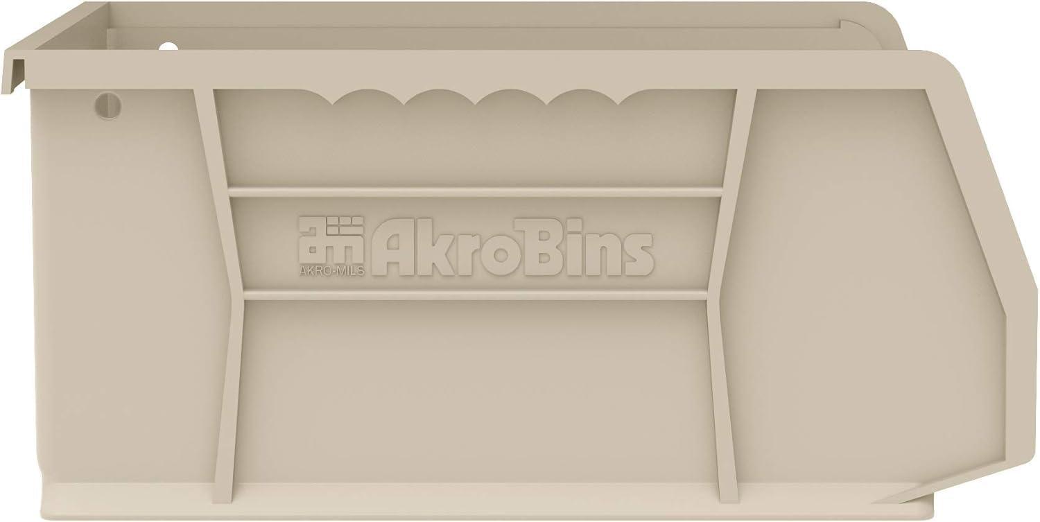 image:imageAkroMils 30235 AkroBins Plastic Storage Bins SpaceSaving Stackable Bins for Garage Pantry Craft Organization 11 x 11 x 5 Blue 6PackStone