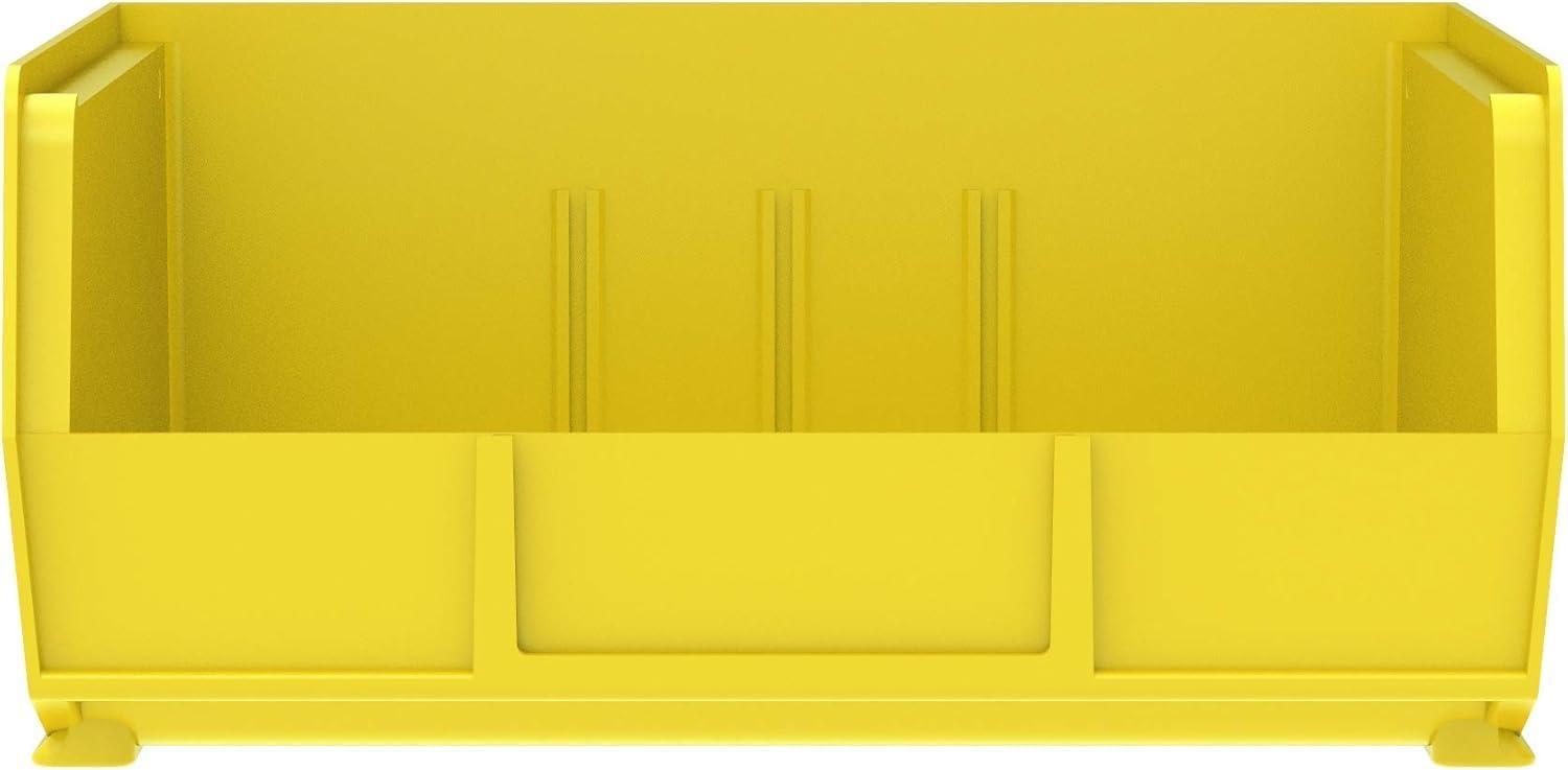 image:imageAkroMils 30235 AkroBins Plastic Storage Bins SpaceSaving Stackable Bins for Garage Pantry Craft Organization 11 x 11 x 5 Blue 6PackYellow