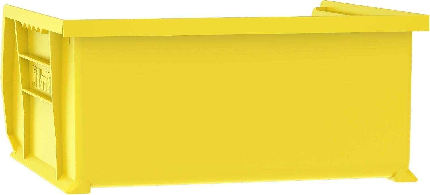 image:imageAkroMils 30235 AkroBins Plastic Storage Bins SpaceSaving Stackable Bins for Garage Pantry Craft Organization 11 x 11 x 5 Blue 6PackYellow