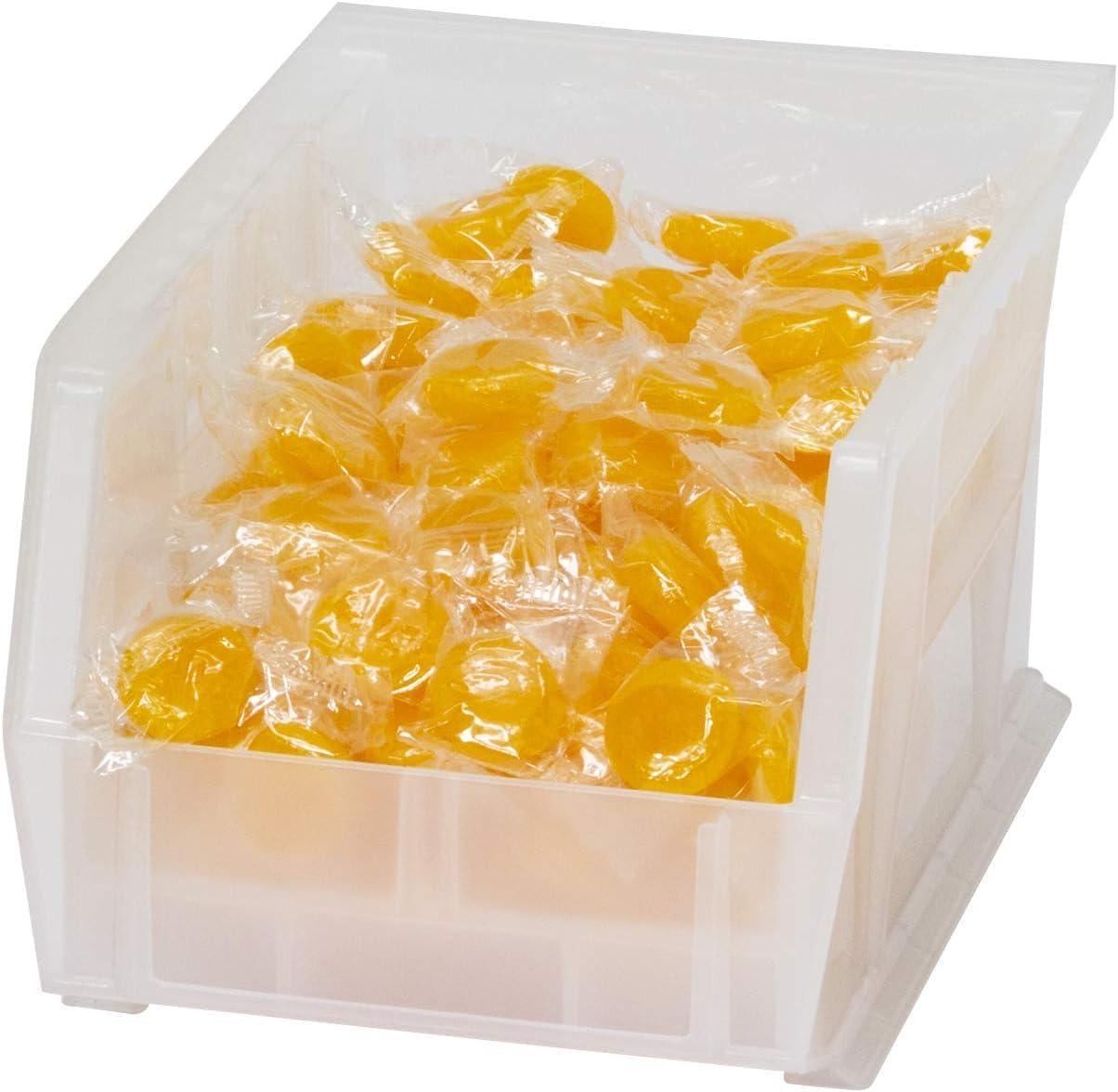 image:imageAkroMils 30237 AkroBins Plastic Storage Bins SpaceSaving Stackable Bins for Garage Pantry Craft Organization 9 x 6 x 5 Blue 12PackClear
