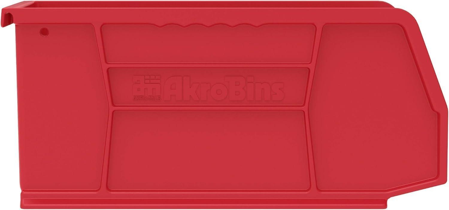 image:imageAkroMils 30237 AkroBins Plastic Storage Bins SpaceSaving Stackable Bins for Garage Pantry Craft Organization 9 x 6 x 5 Blue 12PackRed