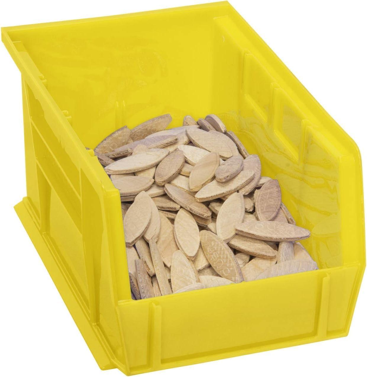 image:imageAkroMils 30237 AkroBins Plastic Storage Bins SpaceSaving Stackable Bins for Garage Pantry Craft Organization 9 x 6 x 5 Blue 12PackStone