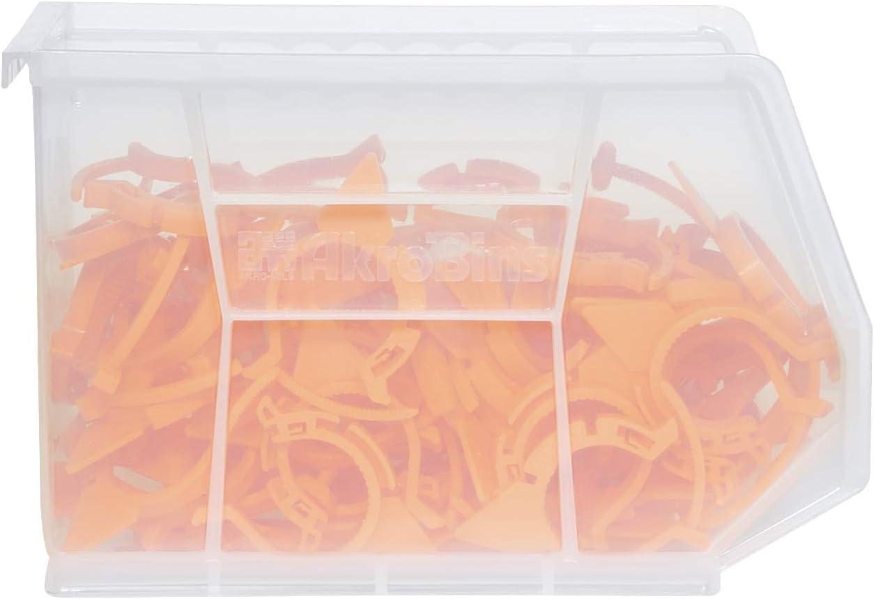 image:imageAkroMils 30239 AkroBins Plastic Storage Bins SpaceSaving Stackable Bins for Garage Pantry Craft Organization 11 x 8 x 7 Red 6PackGreen