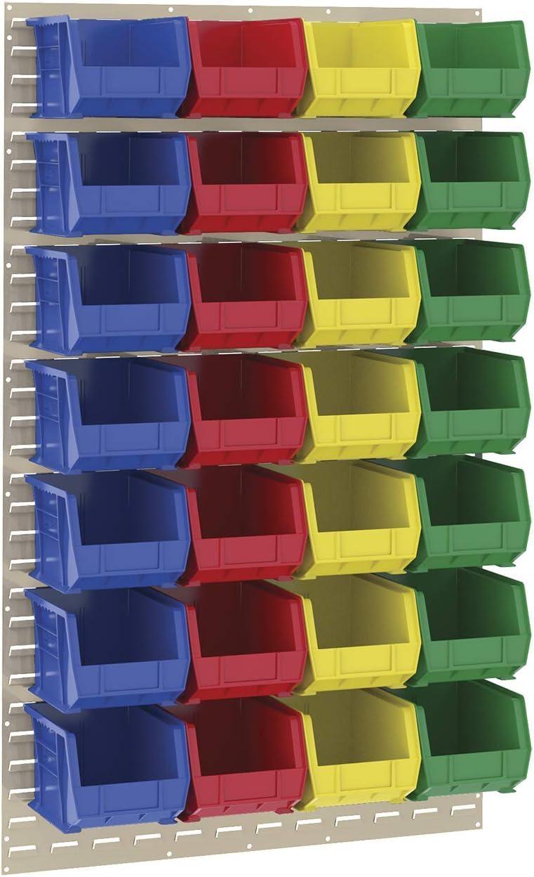 image:imageAkroMils 30239 AkroBins Plastic Storage Bins SpaceSaving Stackable Bins for Garage Pantry Craft Organization 11 x 8 x 7 Red 6PackGreen
