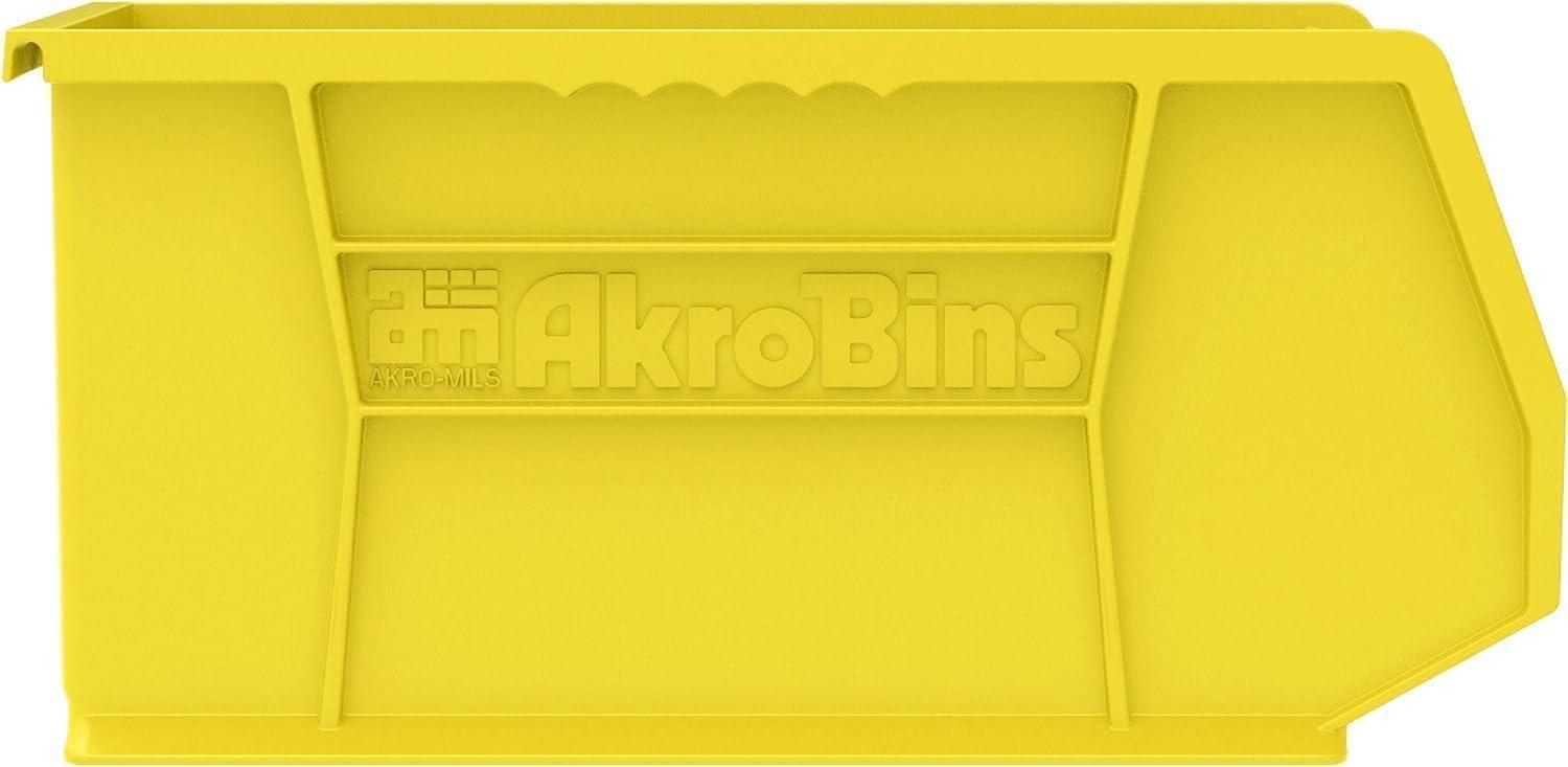 image:imageAkroMils 30240 AkroBins Plastic Storage Bins SpaceSaving Stackable Bins for Garage Pantry Craft Organization 15Inch x 8Inch x 7Inch Blue 12PackYellow