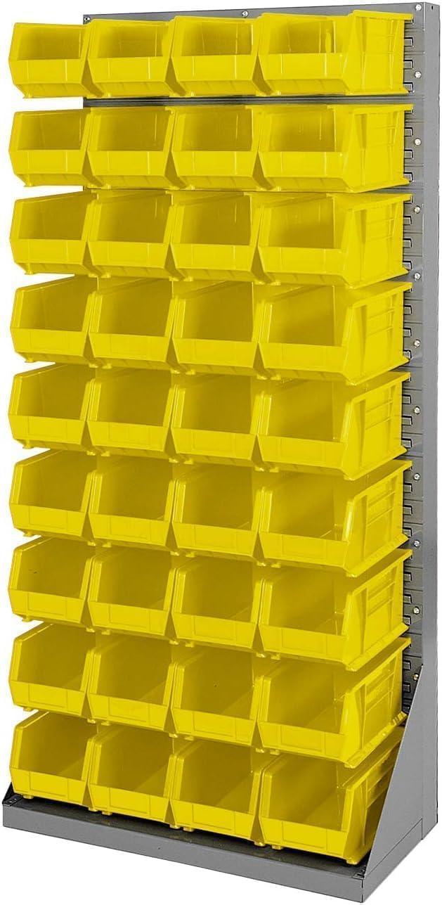 image:imageAkroMils 30240 AkroBins Plastic Storage Bins SpaceSaving Stackable Bins for Garage Pantry Craft Organization 15Inch x 8Inch x 7Inch Blue 12PackYellow