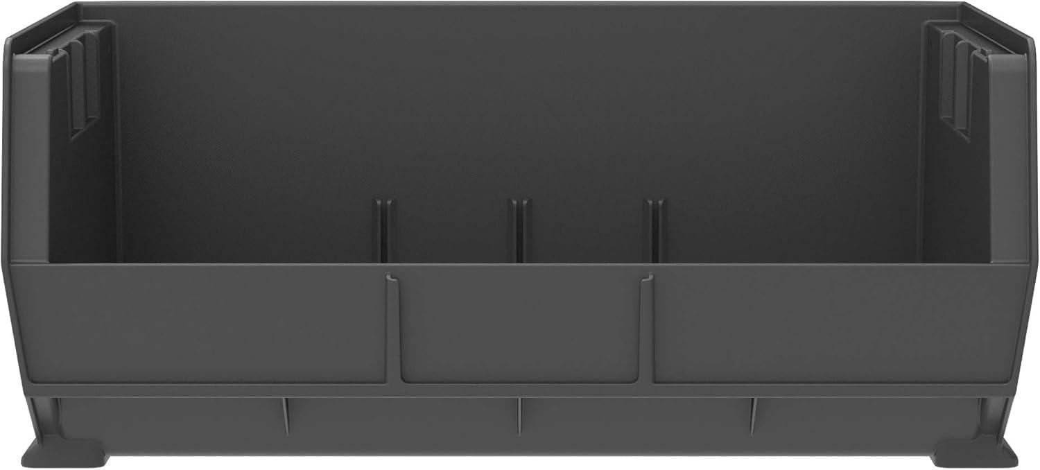 image:imageAkroMils 30250 AkroBins Plastic Storage Bins SpaceSaving Stackable Bins for Garage Pantry Craft Organization 15 x 16 x 7 Green 6PackBlack