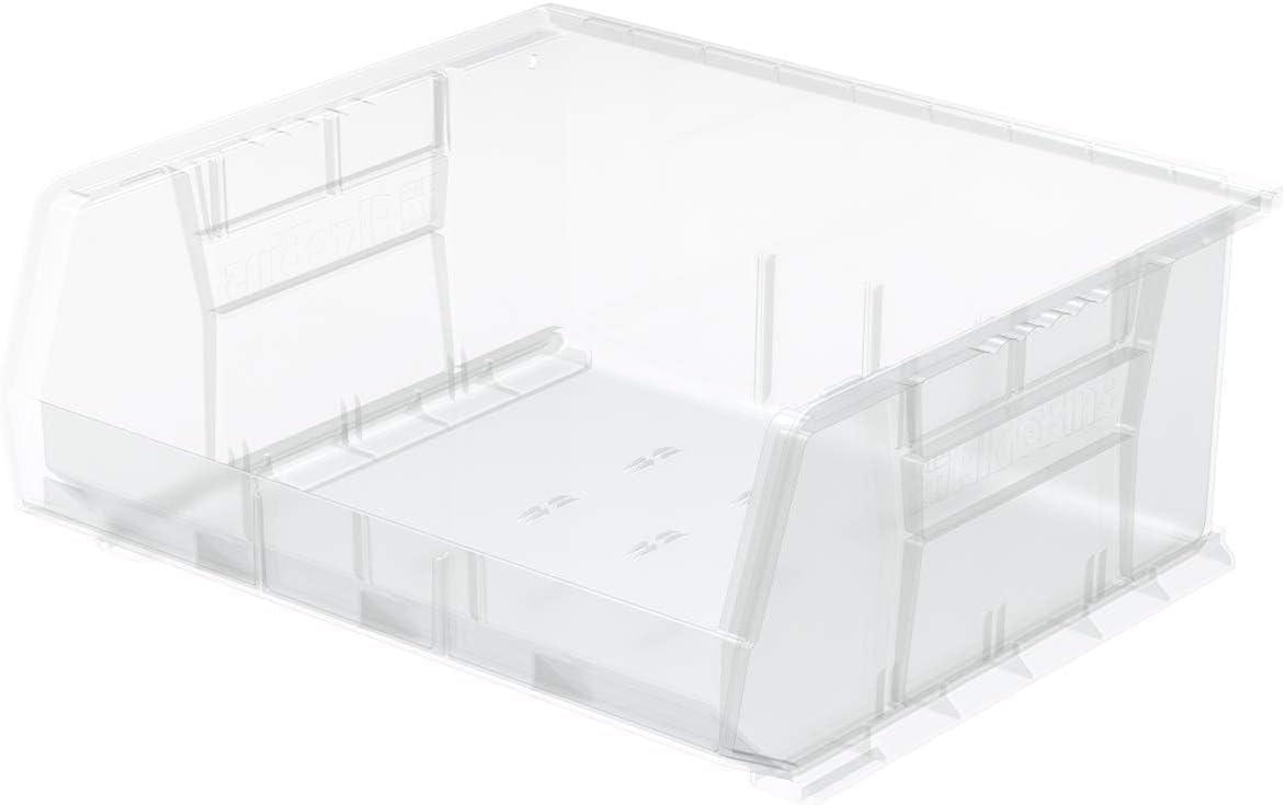 image:imageAkroMils 30250 AkroBins Plastic Storage Bins SpaceSaving Stackable Bins for Garage Pantry Craft Organization 15 x 16 x 7 Green 6PackClear