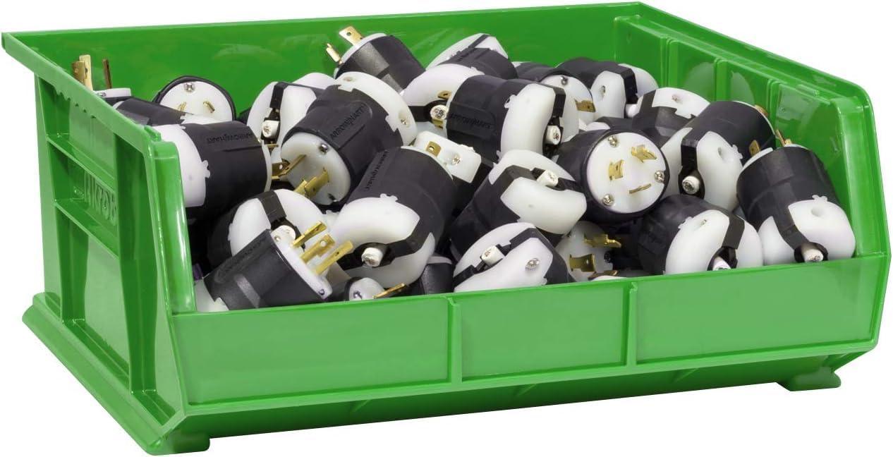 image:imageAkroMils 30250 AkroBins Plastic Storage Bins SpaceSaving Stackable Bins for Garage Pantry Craft Organization 15 x 16 x 7 Green 6PackGreen