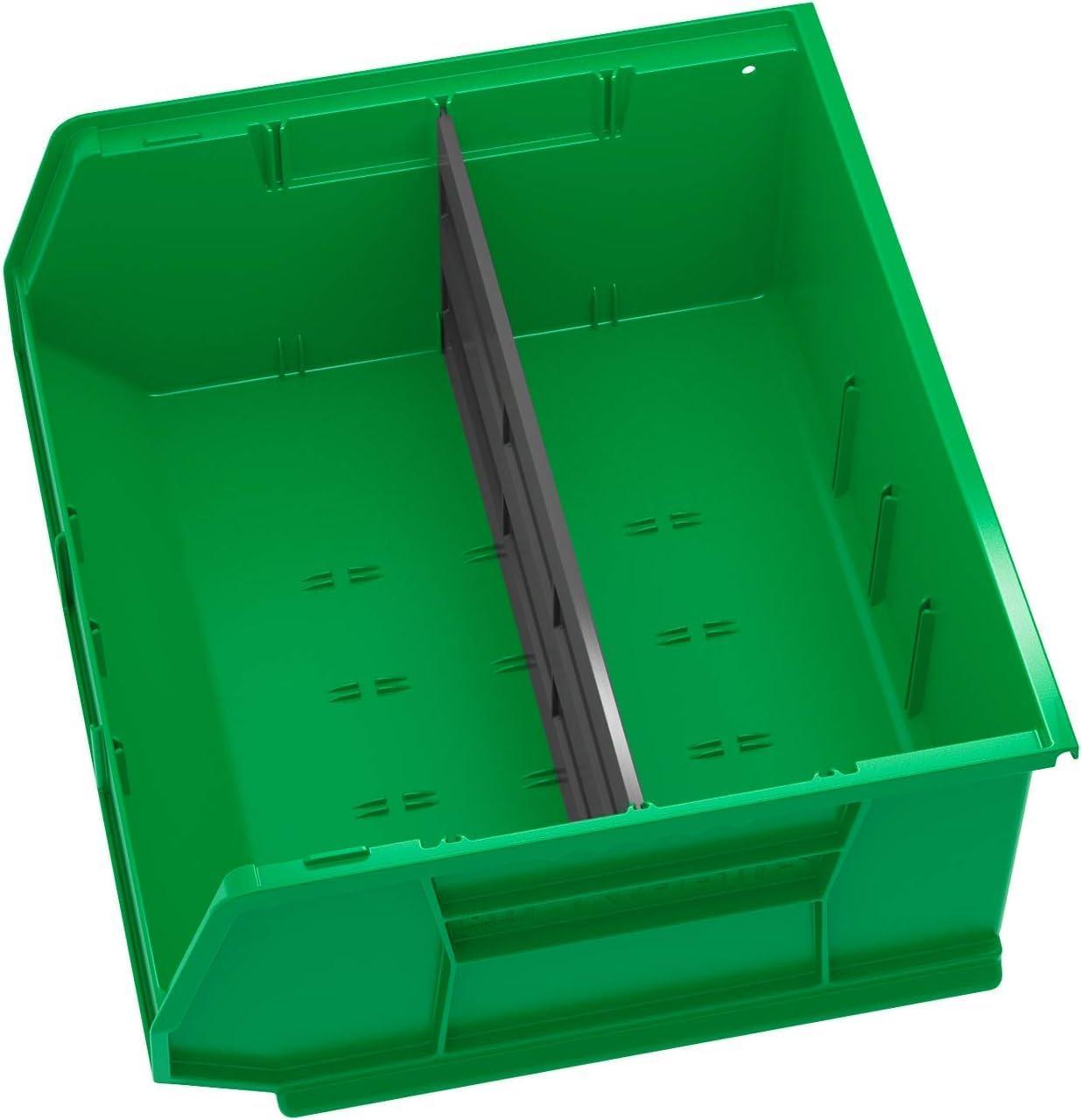 image:imageAkroMils 30250 AkroBins Plastic Storage Bins SpaceSaving Stackable Bins for Garage Pantry Craft Organization 15 x 16 x 7 Green 6PackGreen