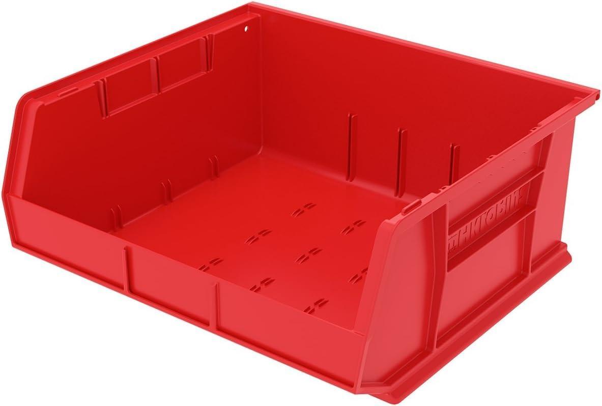 image:imageAkroMils 30250 AkroBins Plastic Storage Bins SpaceSaving Stackable Bins for Garage Pantry Craft Organization 15 x 16 x 7 Green 6PackRed