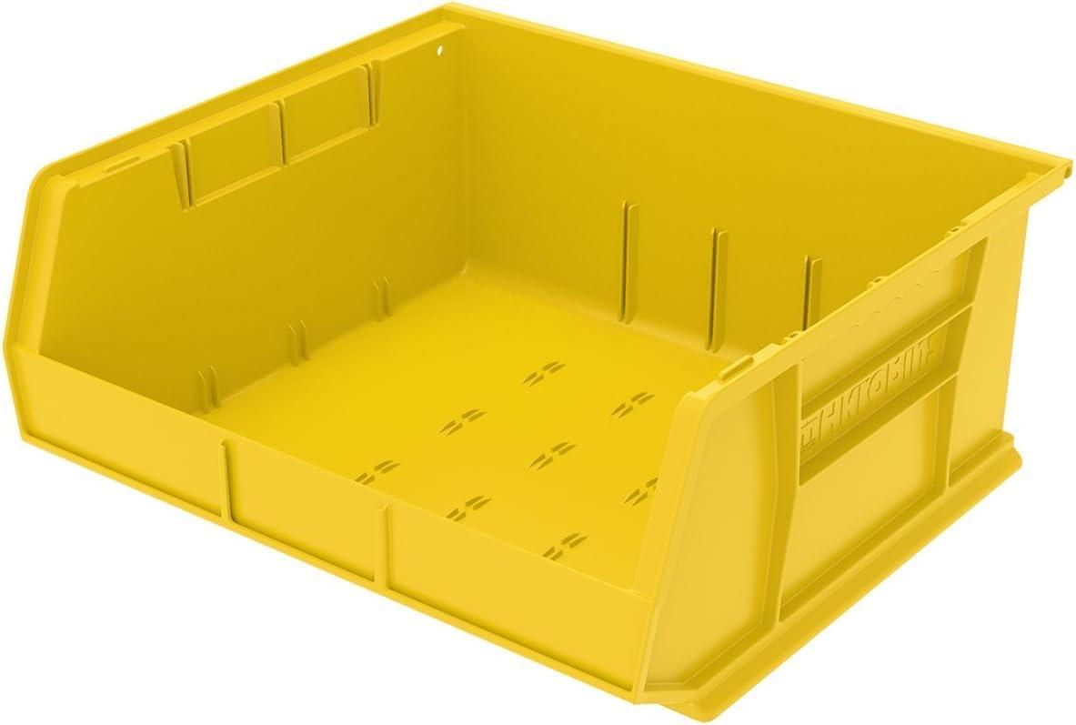 image:imageAkroMils 30250 AkroBins Plastic Storage Bins SpaceSaving Stackable Bins for Garage Pantry Craft Organization 15 x 16 x 7 Green 6PackYellow