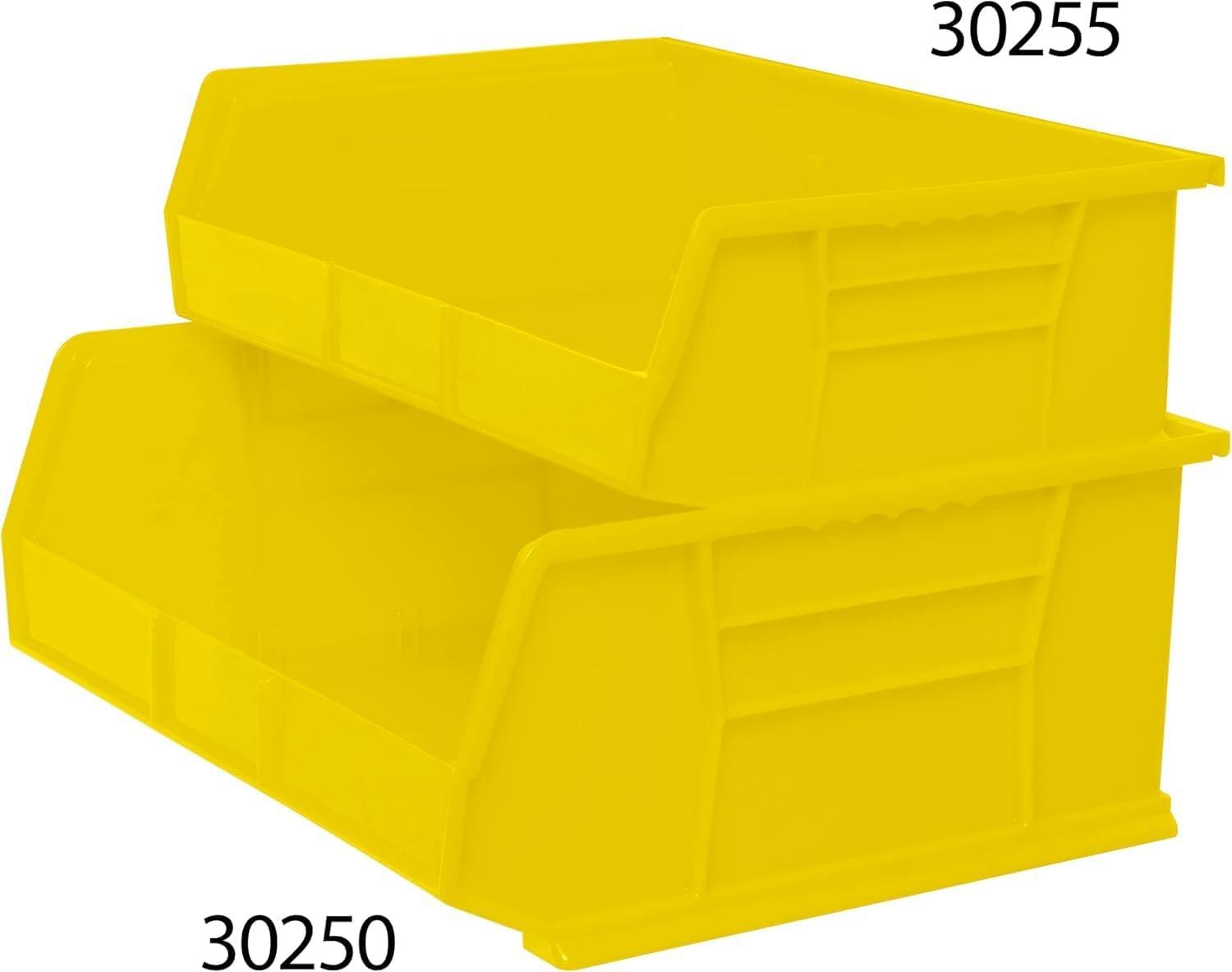 image:imageAkroMils 30250 AkroBins Plastic Storage Bins SpaceSaving Stackable Bins for Garage Pantry Craft Organization 15 x 16 x 7 Green 6PackYellow