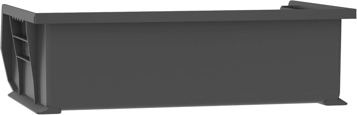 image:imageAkroMils 30255 AkroBins Plastic Storage Bins SpaceSaving Stackable Bins for Garage Pantry Craft Organization 11 x 16 x 5 Black 6PackBlack