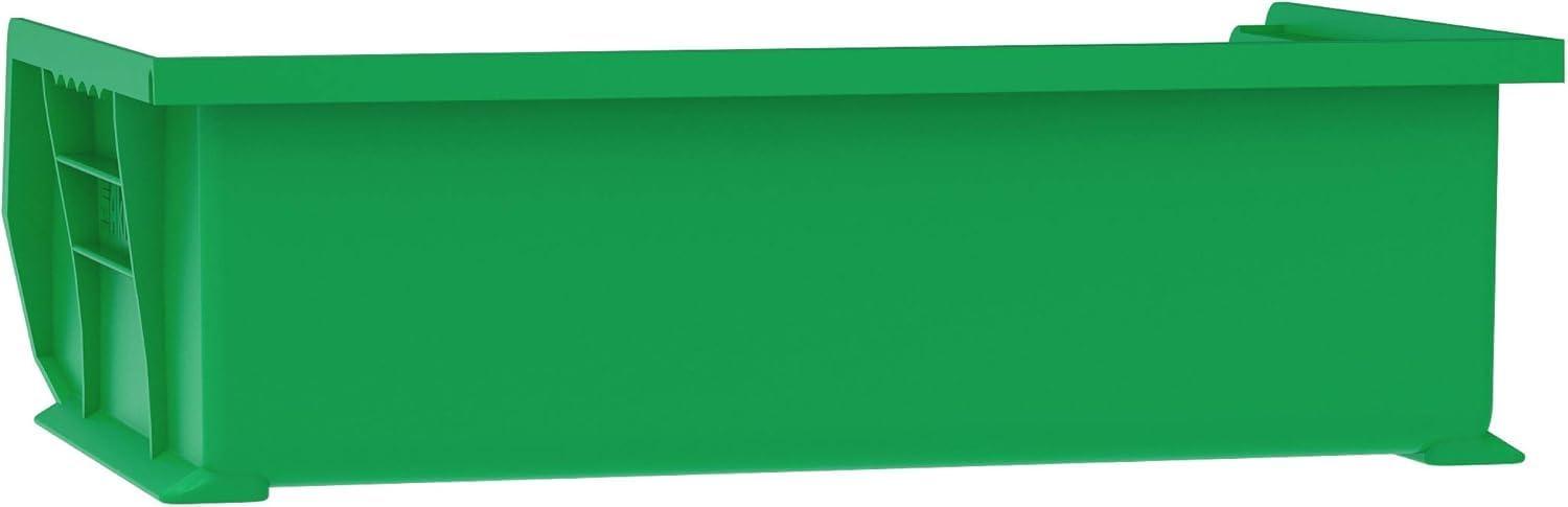 image:imageAkroMils 30255 AkroBins Plastic Storage Bins SpaceSaving Stackable Bins for Garage Pantry Craft Organization 11 x 16 x 5 Black 6PackGreen