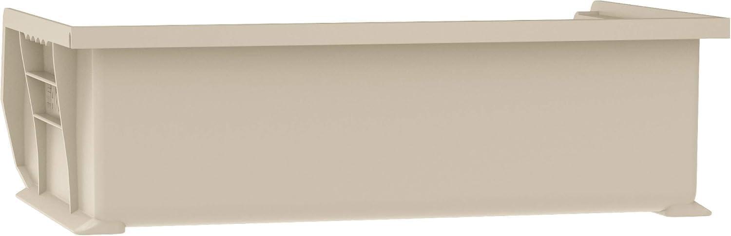 image:imageAkroMils 30255 AkroBins Plastic Storage Bins SpaceSaving Stackable Bins for Garage Pantry Craft Organization 11 x 16 x 5 Black 6PackStone